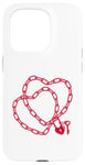 iPhone 15 Pro Cute Womens Intertwined Heart Chain Love Lock Valentine' Day Case