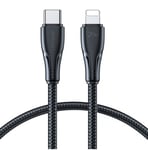 Joyroom USB C - Lightning 20W Surpass Series-kabel för snabb laddning och dataöverföring 1,2 m svart (S-CL020A11)