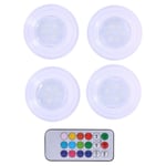 Grundig batteridrivna Spotlights LED RGB med fjärrkontroll - 4-pack