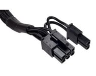 Corsair Type 4 Sleeved black PCI-E cable with pigtail connector and capacitors for Type 4 PSU