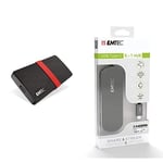 EMTEC - Pack Création : Disque SSD Portable X200 1 Tera + Hubs T620A Hub - Type-C USB-C