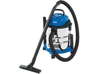 Draper 1250W 20 L Wet and Dry Vaccum Cleaner | 1.5m Flexible Hose and Acessories | 25 l/s Max Airflow | 15 kPa Vacuum Pressure | Home Car Carpet Cleaning | Professional Use | Outdoor | 20515