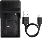 en-EL5 USB Chargeur pour Nikon Coolpix 3700, 4200, 5200, 5900, 7900, P100, P3, P4, P500, P5000, P510, P5100, P520, P6000, P80, P90, S10 Caméra et Plus