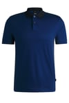 Hugo Boss Black Mens H-phillipson 117 Polo Shirt Open Blue - Size Large