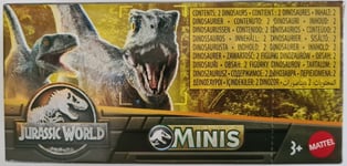 Mattel Jurassic World Minis Figures - SURPRISE DINOS - Set of X2 Blind Boxes