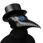 Halloween Plague Doctor Mask Kostym Fågel Long Nose Beak Props - Perfet I black