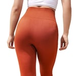 fuchsiaan Pantalon De Yoga Longueur Cheville Pour Femme, Legging De Sport Push-up Taille Haute, Pantalon De Fitness élastique Et Respirant Pour L'entraînement Au Brouillard, Course à Pied Pilates Rouille rouge M.