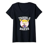 Rugrats Angelica Trouble Maker Collegiate V-Neck T-Shirt