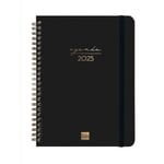 Agenda Finocam ALMA Noir A5 15,5 x 21,2 cm 2025