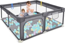 Dripex Baby Playpen, Portable Playpen for Baby and Toddlers, Sturdy 132x132x68