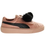 Puma Basket Platform PomPom Womens Pink Trainers - Size UK 7.5