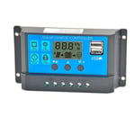 Solpanelregulator Laddningsregulator Usb 60a 12v-24v Med Dubbla Usb-laddare Blue