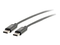 C2g 0.9M (3Ft) Usb C Cable - Usb 2.0 (3A) - M/M Usb Type C Cable - Black - Usb-Kabel - 24 Pin Usb-C (Hane) Till 24 Pin Usb-C (Hane) - Usb 2.0 - 3 A - 90 Cm - Svart