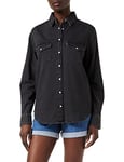 Levi's Women's Iconic Western Shirt, Night Is Black, S