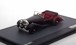 ALVIS 4.3 LITRE VANDEN PLAS TOURER BLACK DARD RED 1938 MATRIX MX10105-011 1:43