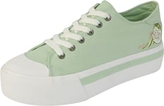 RED by EMP Frogcado Plateau Trainers Sneakers light green