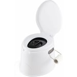 Toilette Portable 5L, Supporter 200KG, Toilette Sèche avec Couvercle, Seau Amovible avec Poignée, Anti-odeur, Nettoyage Pratique, Utilisation