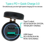 Portable NEW Socket For BMW Ducati Quick Charge Car Charger Plug QC3.0 USB