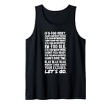 No Excuses, Let's Go - Gym, Hustle, Success, Motivational Tank Top