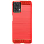 Avizar Case for Motorola Moto G04/G24 Protection Brushed Effect Design, Red