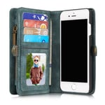 CaseMe Multi-slot Plånboksfodral iPhone SE 2020 Blå