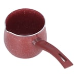 Red)Single Handle Coffee Warmer Boiling Pot Mini Milk Pan Aluminum Alloy TPG