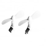 Xlayer Ventilateur Colour Line Mini ventilateur 2 en 1 Micro-USB & USB Blanc