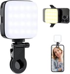 Lampe Led Pour Selfie Avec Clip, 72 Led Lampe À Selfie Portable, Lampe Vidéo Led, Umière D'Appareil Photo 3000-9900 K, Selfie Streaming Light Pour Tiktok Vlog Vidéo Conférence (Noir)