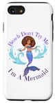 Coque pour iPhone SE (2020) / 7 / 8 Beach Don't Try Me I'm A Mermaid Funny Black Sirmaids Women