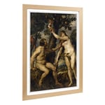 Big Box Art Framed Print of Peter Paul Rubens The Fall of Man Design | Wall Art Picture | Home Decor for Kitchen, Living Room, Bedroom, Hallway, Oak, A2 / 24.5x18 Inch / 62x45cm