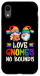 Coque pour iPhone XR LGBT, couples de nains de jardin, couleurs arc-en-ciel