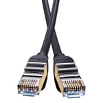 Nopea verkkokaapeli RJ45 Cat 7, 15m, musta