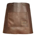 Crafted - Leather forkle kort 65x40 cm brun