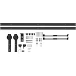 Homcom - Kit de porte coulissante système galandage pour porte épaisseur 40-55 mm longueur rail 2,44 m charge max. 90 Kg acier au carbone noir