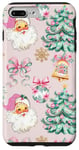 iPhone 7 Plus/8 Plus Pink Christmas Santa Claus Winter Xmas Tree Holiday Coquette Case