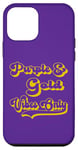 iPhone 12 mini Purple Gold Vibes Only School Pride Team Institution Colors Case