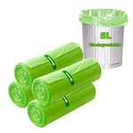 Biodegradable Bin Bags, 5 Litre Food Waste Bags Caddy Liners Small, 5l Thick Recycling Trash Garbage Rubbish Bags Compostable for Garden Kitchen Office Home Pet Waste, Green, 40 x 45cm