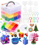 Ophy Set De Perle à Repasser | 10000pcs 5mm Perle a Repasser 20 Couleurs avec Boîte De Rangement, 6 Plaques Perle a Repasser, DIY Design Perles a Repasser, Cadeau D'anniversaire De Noël Pour Enfants