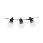 Guirlande Guinguette 20 Ampoules LED 13m Fil Noir - Blanc du Jour 6000K