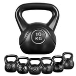 Yaheetech Kettlebell Set HDPE Coated Concrete Kettle Bell Weights Set for Strength Training - Heavy Weight KettleBell for Home Gym Fitness Weight Lifting Bodybuilding, 10kg