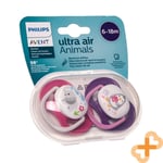 PHILIPS AVENT ULTRA AIR M Silicone Pacifier Flex Fit 6-18m Soother 2 Pcs. Dummy