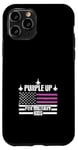 Coque pour iPhone 11 Pro Purple Up For Military Kids Drapeau américain Enfant militaire