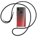 Collier pour Xiaomi Redmi 7 noir (A) Etui Coque de protection avec cordon