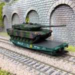 Wagon plat Rlmmps et char de combat Leopard 2A6, DB AG, Ep. VI - MARKLIN 48843 -