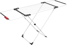 Vileda Extendable Clothes, Foldable Airer with Wheels, Aluminium Resin, White, 5.2 x 60.5 x 131.5 cm