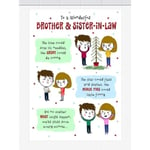 To a Wonderful Brother & Sister in Law Christmas Card