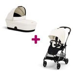 Cybex Pack Poussette Duo Melio 4 Canvas White + Nacelle