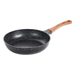 Wok en Aluminium Moulé sous Pression Antiadhésif Allant Au Lave-Vaisselle Wok À Induction Et Poêles À Frire sans Rayures avec (Taille: L) Usage Domestique