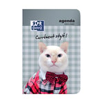 Agenda Oxford Funny Pets 12x18cm 1 jour par page 352 pages Sept 23-Sept 24 Chat