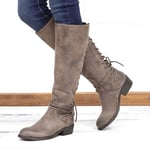 Bottes pour femme avec fermeture éclair - En cuir synthétique - Chaudes - Décontractées - Pour l'hiver, b4, 38 EU